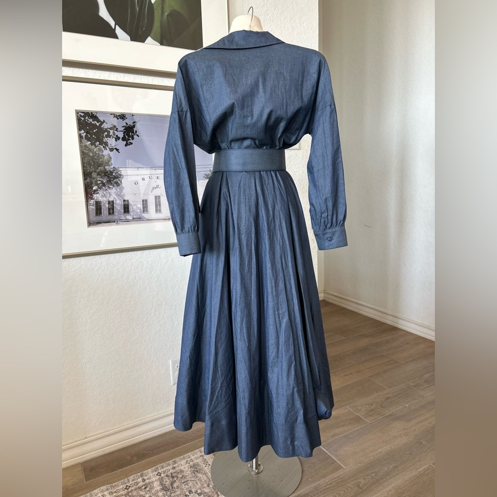 Tuckernuck X India Hicks Comporta Chambray Maxi Dress Sz M Ret $278 - Picture 10 of 12